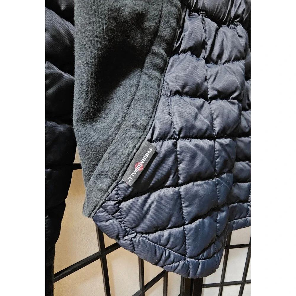 THE NORTH FACE ThermoBall‎ Pullover Jacket Womens Small Black Quilted Hybrid